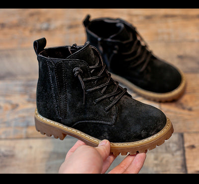 Botas Martin Militares para Niños y Adolescentes - Estilo Negro Clásico - Image 3