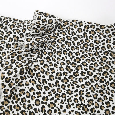 Blusa Leopardo con Volantes Manga Larga para Mujer - Image 8