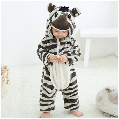 Pijama Enterizo de Franela con Diseño de Animales para Bebé - Image 7