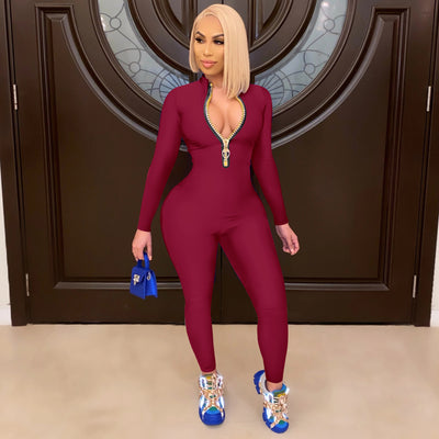 Jumpsuit Elegante de Mujer con Cierre de Cremallera - Diseño Versátil - Image 12