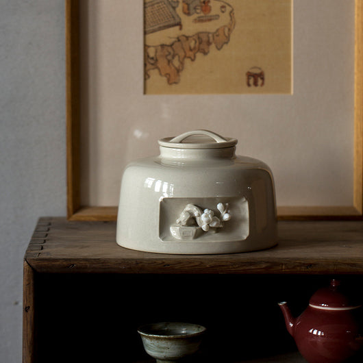 Bote para Té de Ceniza Vegetal Estilo Chino Retro