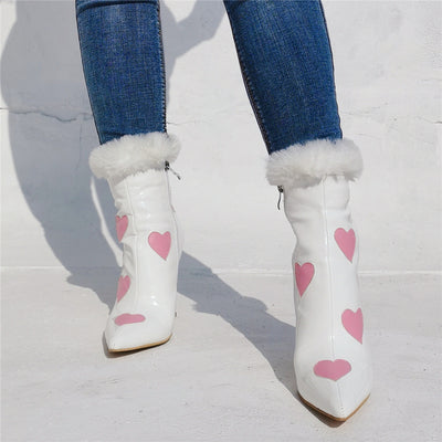 Zapato de Charol Halloween Corazón Melocotón Punta Afilada - Image 5