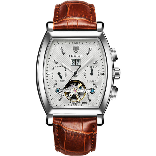 Reloj Automático Impermeable Estilo Barril de Roble para Hombre - Image 8