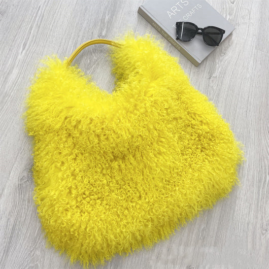 Bolso Playero de Lana y Peluche para Mujer - Image 3