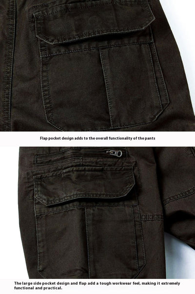 Pantalones Cargo Gruesos Casuales para Hombre - Corte Recto Algodón Puro - Image 14