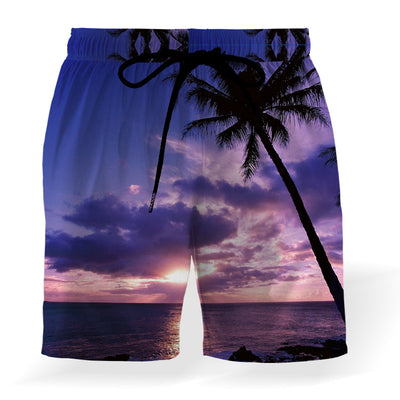 Pantalones Cortos de Playa con Estampado de Coco y Cintura Elástica Ajustable - Image 3