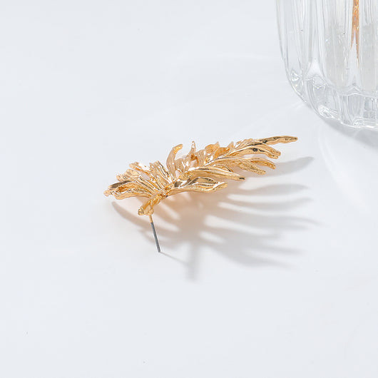 Aretes de Hojas Minimalistas Diseño Avanzado Estilo Frío - Image 10