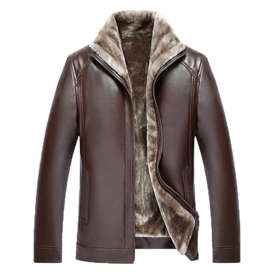 Chaqueta PU Cuello Alto Casual - Image 9