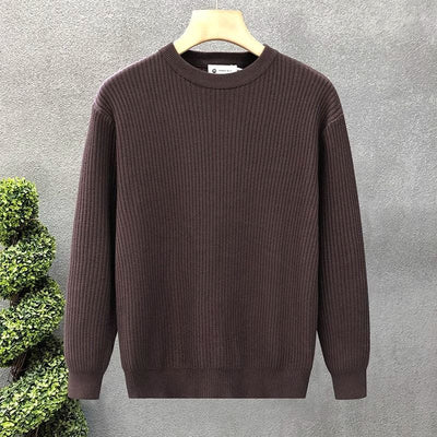 Suéter Tejido Liso en Tono Damasco para Hombre - Image 16
