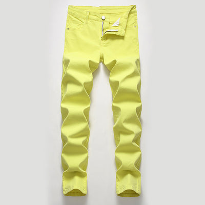 Pantalones Vaqueros Elásticos Casuales Estilo Europeo y Americano para Hombre - Image 3