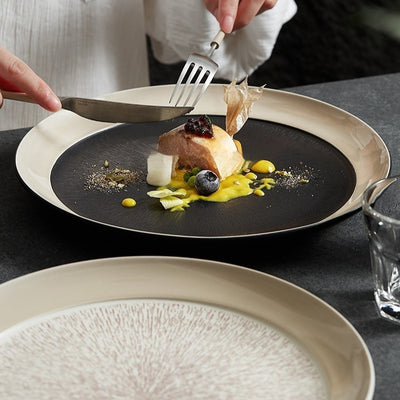 Platos de Cerámica Japonesa para Servicio de Comedor de Lujo