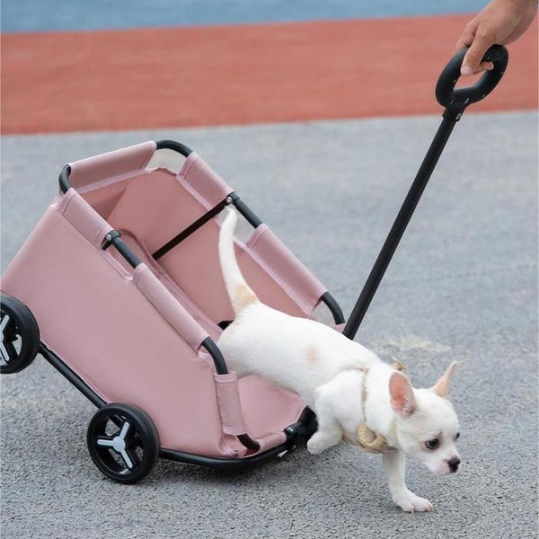 Carrito Portátil para Mascotas - Cochecito Plegable para Perros y Gatos