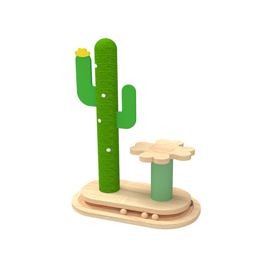 Torre de Juego para Gatos con Rueda Giratoria y Madera Maciza - Image 14
