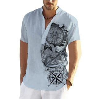 Camisa de Lino Cuadros Hombre - Manga Plaid Elegante - Image 3