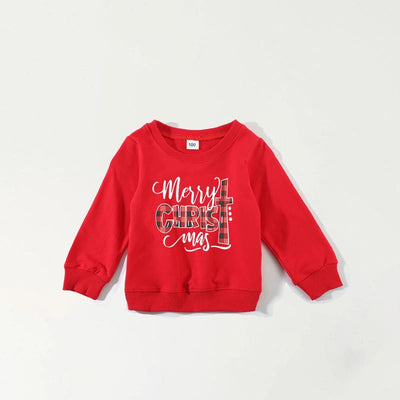 Conjunto Navideño Familiar con Estampado de Letras - Manga Larga sin Forro - Image 4