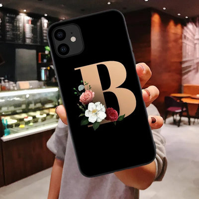 Fundas de Silicona para Teléfono con 26 Letras del Alfabeto Inglés - Image 29
