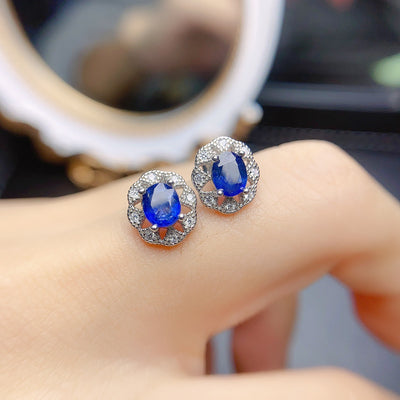 Aretes de Zafiro Natural para Mujer - Image 2