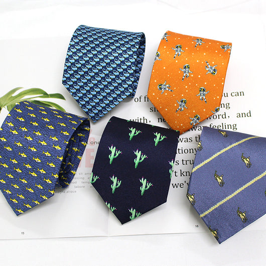 Corbata Formal Estilo Británico 9CM - Diseño Impreso Poliéster Premium
