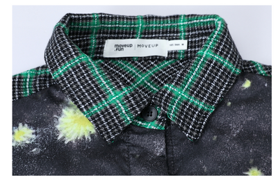 Camisa Diseñadora con Solapa Estampada para Mujer - Image 19