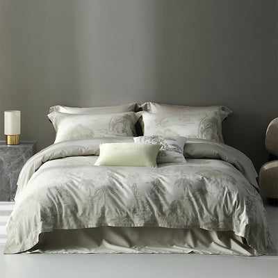 Juego de Cama Jacquard Algodón Puro Estilo Retro Americano 4 Piezas - Image 10