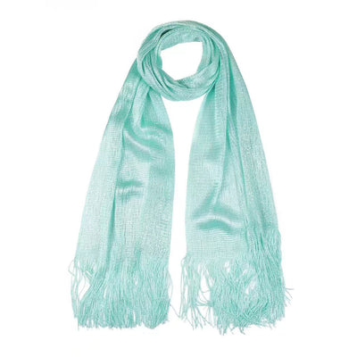 Pañuelo Rayón Dorado y Plateado - Chal Hueco Elegante Poliéster - Image 17