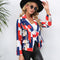 Blazer Estampado con Solapa para Mujer - Corte Ajustado