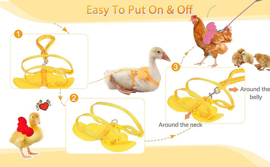 Arnés Ajustable con Alas y Cuerda de Tracción para Aves de Corral y Mascotas Pequeñas - Image 19