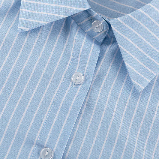 Conjunto de 3 Piezas: Camisa Casual a Rayas con Solapa y Pantalón Ancho - Image 17