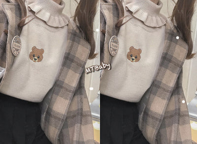 Suéter Cuello Alto Ajustado con Detalles de Oreja para Niña - Otoño Invierno - Image 9