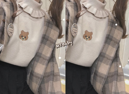 Suéter Cuello Alto Ajustado con Detalles de Oreja para Niña - Otoño Invierno - Image 9