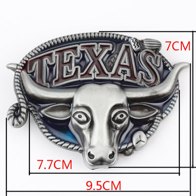Cinturón de Cuero Estilo Vaquero con Hebilla Longhorn Texas 3.8cm - Image 12