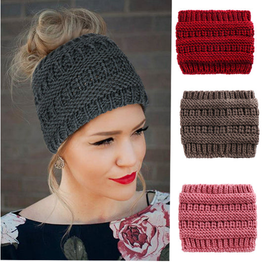 Gorro Tejido con Abertura para Coleta - Beanie Cálido para Invierno - Image 14