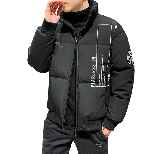 Chaqueta Acolchada de Plumón de Pato Blanco para Hombre - Cálida y Ligera - Image 3