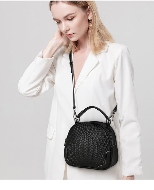 Bolso de Cuero Genuino Tejido con Asa para el Hombro - Image 8