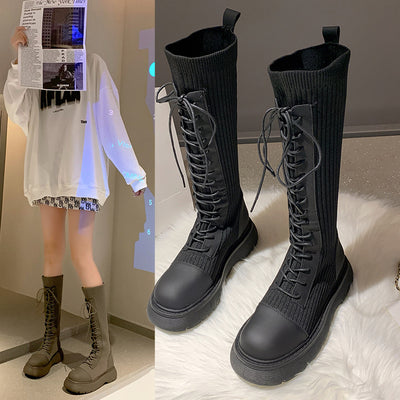 Botas Hasta la Rodilla Estilo Británico para Mujer - Image 3