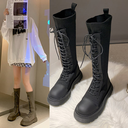 Botas Hasta la Rodilla Estilo Británico para Mujer - Image 3