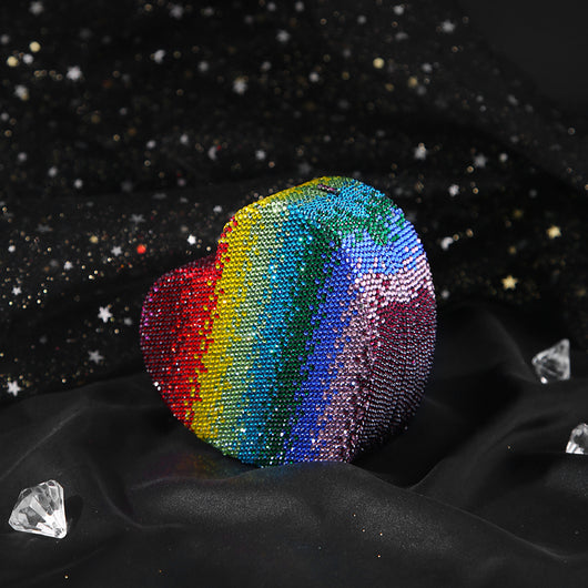 Bolso de Cadena Degradado Arcoíris con Diamantes - Image 8