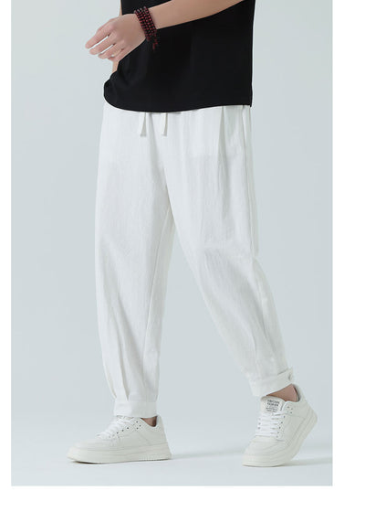 Pantalones Minimalistas para Hombre Primavera-Verano con Botones de Nudo - Image 11