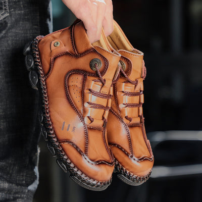 Botas Altas de Cuero Estilo Británico con Suela Antideslizante - Image 18