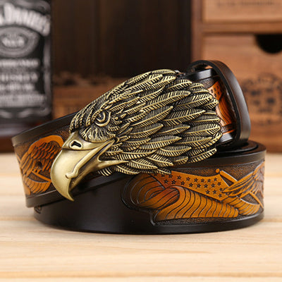 Cinturón de Cuero para Hombre con Diseño Águila - Image 16