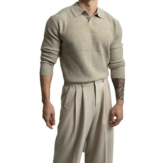 Suéter Ejecutivo Slim Fit Estilo Británico para Hombre - Image 5