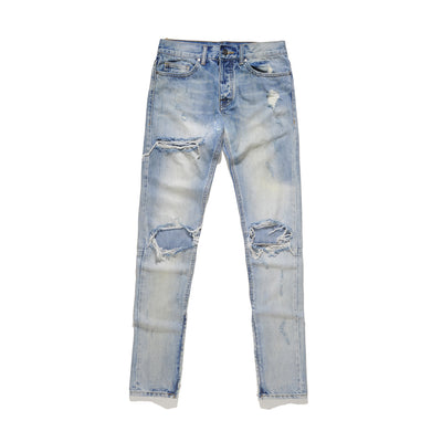 Jeans Slim Fit Destruidos para Hombre - Estilo Urbano Moderno - Image 11