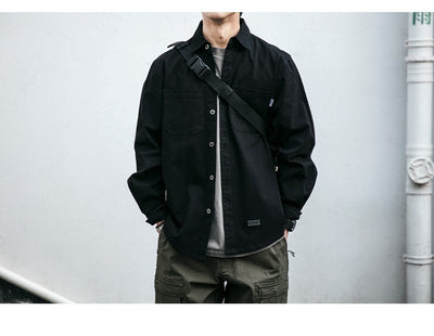 Chaqueta Casual Holgada con Bolsillos - Estilo Coreano para Hombres Jóvenes - Image 15