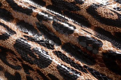 Abrigo Trench Estilo Leopardo con Efecto Ante Brillante y Cordones - Image 12