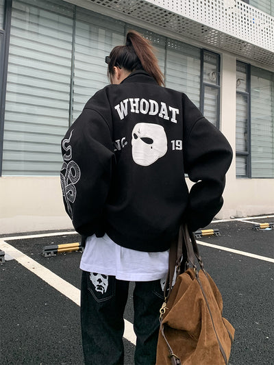 Chaqueta Suelta Estilo Street con Letras - Image 11