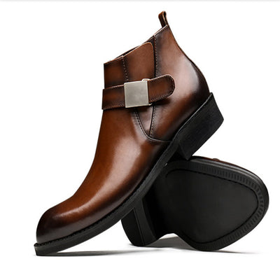 Botas Martin de Cuero para Hombre - Estilo Británico Otoño Invierno - Image 5