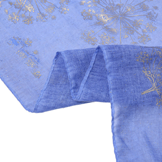 Pañuelo de Algodón Estampado Floral Vintage con Efecto Bronce - Image 6