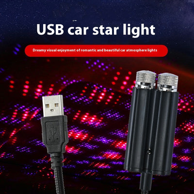 Luz Ambiental para Auto con Proyección de Estrellas USB