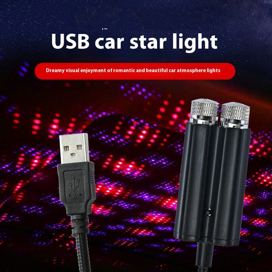 Luz Ambiental para Auto con Proyección de Estrellas USB