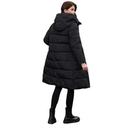 Chaqueta Larga de Algodón Grueso con Capucha - Ajuste Slim Resistente al Frío - Image 5